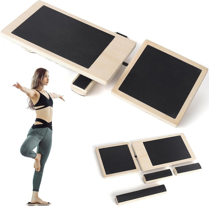 Stockt Holzquadrat Balance Board für Yoga Fitness Pedal Holzspielzeug in einfacher Farbe