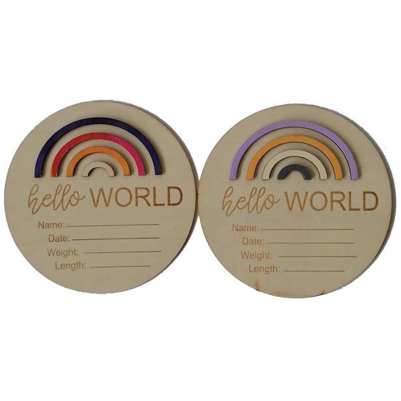 Erstellen Sie ein unvergessliches Kinderzimmer mit diesen Holz 3D Regenbogen-Meilensteinkarten aus Europa