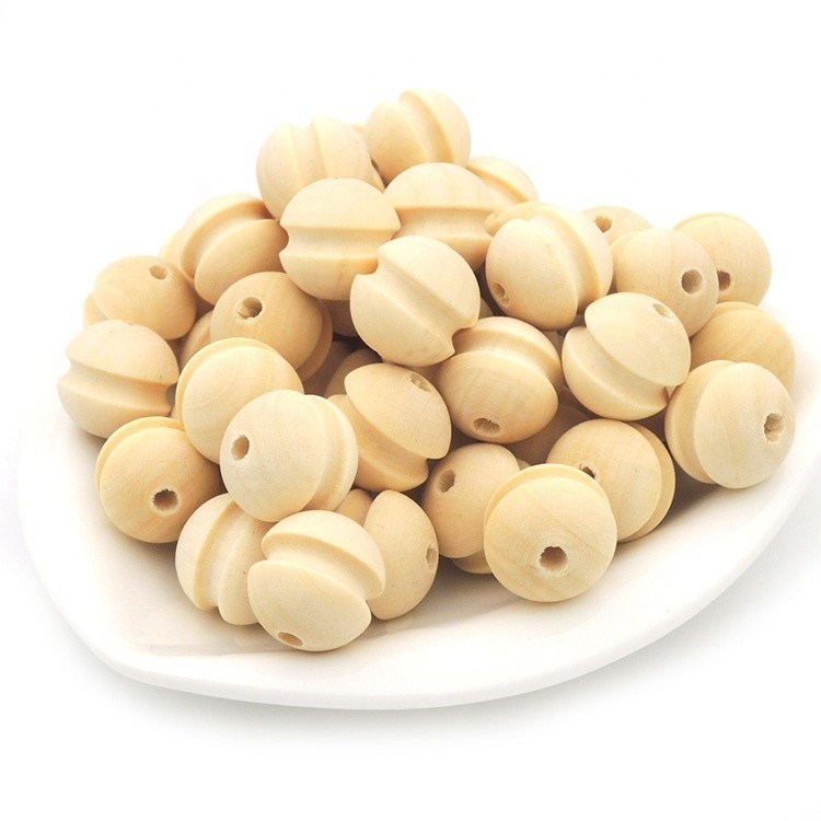 DIY Schmuckwaren 20mm unfertige Holzzahnperlen in runder Form